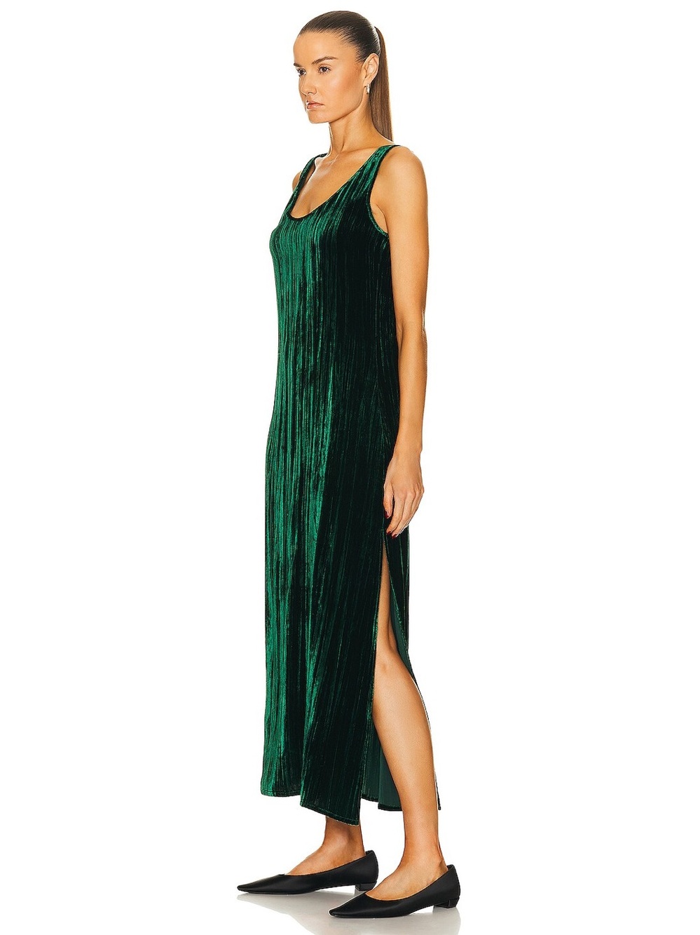 Enza Costa Silk Textured Velvet Tank Dress